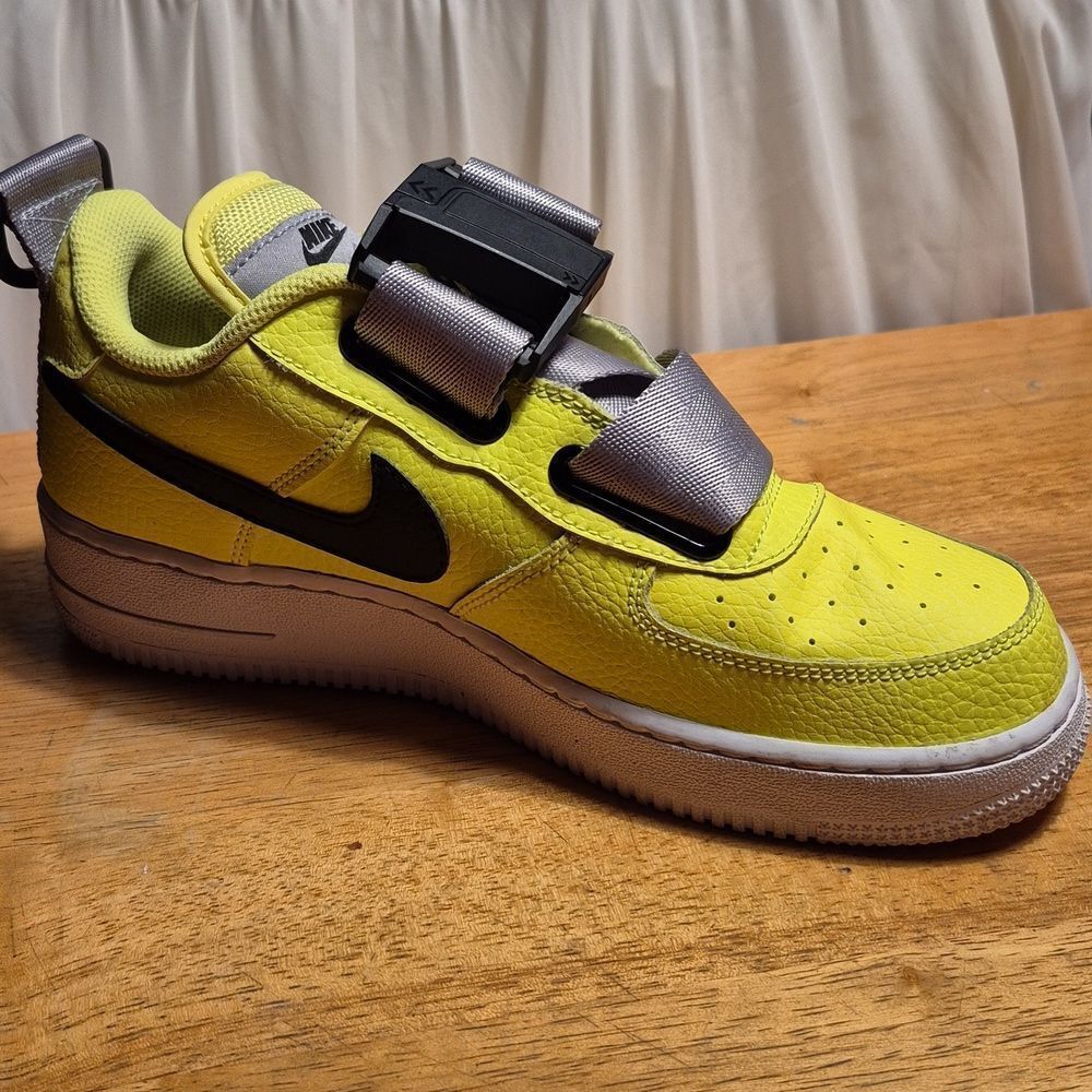 Nike Air Force 1 Utility Youth 6 Neon Yellow - Picture 6 of 12